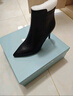 康莉（COMELY）細高跟時(shí)裝靴女冬季氣質(zhì)優(yōu)雅尖頭羊皮顯瘦保暖短靴 黑色/羊皮 37 曬單實(shí)拍圖