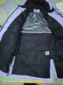 雪中飛兒童羽絨服2025新款女童冬裝大童男童工裝風(fēng)外套加長(cháng)及膝防寒服 灰粉紫 170 曬單實(shí)拍圖