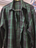 紅蜻蜓（RED DRAGONFLY）襯衫男長(cháng)袖襯衫棉質(zhì)時(shí)尚休閑格子衫襯衣百搭舒適上衣男裝墨綠3XL 曬單實(shí)拍圖