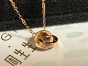 周生生小圓珠彩金項鏈18K玫瑰金套鏈含吊墜環(huán)環(huán)相扣91979N定價(jià) 47厘米 曬單實(shí)拍圖