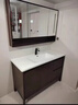 曲詩(shī)慕新中式浴室柜組合實(shí)木落地衛生間陶瓷一體洗臉洗手臺巖板智能雙盆 81*50陶瓷一體盆+智能鏡柜 曬單實(shí)拍圖