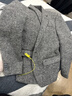 樂(lè )仕力羊毛西裝外套男士商端修身單西灰色上衣毛呢厚款高級感抗皺西服冬 羊毛花灰 單西裝 175/L/50（體重125-135斤） 曬單實(shí)拍圖