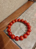 艾笙記保山南紅手串本命年原礦原色瑪瑙手鏈磨砂柿子紅滿(mǎn)色滿(mǎn)肉生日禮物 南紅瑪瑙手串【精品級 】12mm 曬單實(shí)拍圖