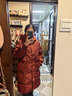 紫涵森系文藝羽絨服女冬季長(cháng)款保暖加厚羽絨大衣外套純色 復古紅 S 曬單實(shí)拍圖