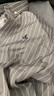 納維凱爾意大利小帆船男條紋長(cháng)袖襯衫休閑襯衣1333042121淺灰M 曬單實(shí)拍圖