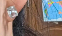 JOLEE耳釘女S925銀時(shí)尚綠水晶耳環(huán)耳墜彩色寶石飾品送女士新年禮物 曬單實(shí)拍圖