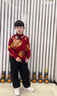 兒童加厚毛衣秋冬季2025新款男女童紅色過(guò)年蛇年本命年新年衣服潮 紅色 110 曬單實(shí)拍圖