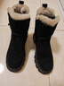 星期六加絨加厚雪地靴女時(shí)尚厚底舒適短靴復古百搭增高保暖棉鞋 黑色37 曬單實(shí)拍圖