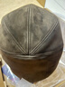 Mr DUCK老錢(qián)風(fēng)高端男女真皮手工前進(jìn)帽 澳洲羊反絨鴨舌帽品牌正品秋冬帽 布朗深咖（100%綿羊皮）-MW466167 S （52-54cm，小頭圍拍） 曬單實(shí)拍圖