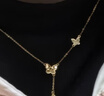 周六福黃18K金項鏈彩金蝴蝶項鏈女生日禮物C0614463 40+5cm新年禮物 曬單實(shí)拍圖