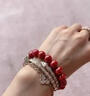BJYL朱砂手串女三合六合轉運珠手鏈男士佩戴本命年上岸紅色護身符飾品 朱砂手鏈6mm 曬單實(shí)拍圖
