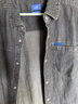 Lee商場(chǎng)同款25新品舒適版翻領(lǐng)黑灰色男長(cháng)袖牛仔襯衫 黑灰色 M 曬單實(shí)拍圖