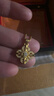 老鋪黃金古法手工足金項鏈 · 十字金剛杵(2號)鉆飾吊墜（金鏈款） 中號肖邦鏈款金重約13.6g 曬單實(shí)拍圖