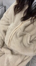 幸棉（LUCKMEEY）秋冬男女款連帽毛絨睡衣廓形三件套秋加厚長(cháng)袖雙面絨可外穿家居服 淺杏色【女款】 M （90-120斤） 曬單實(shí)拍圖