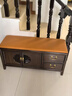 海仁中古烏金木換鞋凳鞋柜可坐一體家用門(mén)口入戶(hù)靠墻實(shí)木大容量?jì)ξ锕?烏金木+棕色 實(shí)木雙門(mén)雙抽100cm 曬單實(shí)拍圖