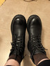 熱風(fēng)（Hotwind）男鞋冬季新款男士英倫風(fēng)厚底馬丁靴百搭戶(hù)外黑色休閑靴 01黑色 （牛頭層皮革） 42 曬單實(shí)拍圖