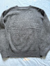 MUSLEY QUEEN|MM羊絨羊毛衫女圓領(lǐng)25秋冬新款百搭寬松松弛慵懶無(wú)縫純色針織衫 天幕灰 均碼 曬單實(shí)拍圖