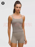 lululemon丨Ebb to Street 女士前后 U 領(lǐng)短款運動(dòng)背心 B/C LW1ERWS 暖褐灰/暖褐灰 XS /4 曬單實(shí)拍圖