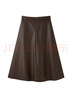 太平鳥(niǎo)【商場(chǎng)同款】女裝冬季新款PU太陽(yáng)裙A1GFD4380 棕色 S 曬單實(shí)拍圖