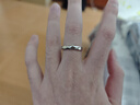 中國黃金菱形足銀戒指男士活口素圈指環(huán)情人節新年禮物男友老公生日 足銀菱形男戒【刻字賀卡】 曬單實(shí)拍圖