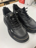 百麗厚底增高健步鞋男冬商場(chǎng)同款休閑運動(dòng)鞋8XP01DM5 黑單里（高幫） 40 (250mm) 曬單實(shí)拍圖