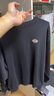 Dickies圓領(lǐng)休閑衛衣秋季小logo貼布繡美式寬松純棉男女情侶裝長(cháng)袖 黑色 （寬松版型） M 曬單實(shí)拍圖
