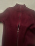 恒源祥羊毛衫女2025新款翻領(lǐng)毛衣純色拉鏈洋氣開(kāi)衫秋冬上衣顯瘦針織外套 暗紅色 2XL 建議120-130斤 曬單實(shí)拍圖