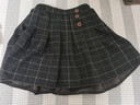 芭比女童冬季裙子秋冬格紋毛呢半裙校園風(fēng)百褶裙BY010 藏藍色 150 曬單實(shí)拍圖