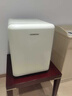 HOMESUN【新品】法國復古小冰箱靜音家用客廳桌面冷藏冷凍保鮮美妝冰箱迷你保鮮柜臥室床頭冰箱酒店同款 BCH41E-奶油白(靜音款) 曬單實(shí)拍圖