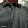 羅蒙加絨襯衫男加厚保暖冬季商務(wù)休閑舒適百搭長(cháng)袖襯衫187黑色條紋3XL 曬單實(shí)拍圖