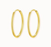 中國黃金（CHINA GOLD）18K光面耳圈女2026新款簡(jiǎn)約百搭素情人情人節生日禮物送女朋友 18K金素圈耳環(huán)【一對】 曬單實(shí)拍圖