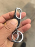 創(chuàng  )意汽車(chē)鑰匙扣男士腰掛鑰匙扣掛件金屬鎖匙扣耐用摩托車(chē)鑰匙鏈圈 黑色-一件裝 曬單實(shí)拍圖