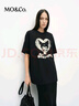 MO&Co.短袖T恤KUROMI聯(lián)名春褪色印花棉質(zhì)寬松MBE1TEET01 黑色 M /165 曬單實(shí)拍圖