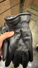呢好酷真皮毛一體手套冬五分指防寒男女情侶加厚保暖騎車(chē)羊毛滑雪皮手套 巨厚黑色[羊皮毛內里厚約11mm L 曬單實(shí)拍圖