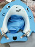 Voutdo.ing嬰兒游泳圈家用寶寶洗澡蛋蛋圈0-1歲嬰兒新生兒小月齡躺圈趴趴圈 鯊魚(yú)躺圈-海洋藍【0-12月】 曬單實(shí)拍圖