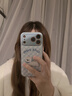 素洛適用蘋(píng)果17promax手機殼藍色格紋刺繡小狗iPhone16pro日韓卡通秋冬15高級感超好看14時(shí)尚皮紋防摔 藍色格紋刺繡小狗 iPhone 17 Pro Max 曬單實(shí)拍圖