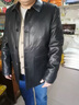 老爺車(chē)中老年高端頭層牛皮真皮皮衣男秋冬新款加絨翻領(lǐng)爸爸裝皮夾克外套 黑色【翻衣領(lǐng)單皮】 XL 180/96A-建議140-160斤 曬單實(shí)拍圖