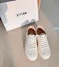 百麗青春減齡小白鞋男26春新牛皮革百搭德訓鞋休閑板鞋8ZB01AM6 白色 40 曬單實(shí)拍圖