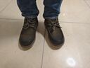 百麗[張凌赫推薦]高幫休閑工裝鞋夏新牛皮透氣板鞋A2184DM5 卡其色-絨里（高幫） 41 曬單實(shí)拍圖