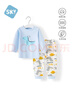 舒貝怡嬰兒衣服兒童內衣套裝純棉春秋睡衣寶寶秋衣秋褲分體家居服藍90 曬單實(shí)拍圖