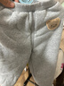 贏(yíng)一貝嬰兒衣服加絨長(cháng)褲子加厚冷冬裝秋冬兒童男童女童寶寶保暖幼兒絨褲 淺灰加絨 100 曬單實(shí)拍圖
