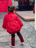 LUSON小O寶童裝 寶寶紅色羽絨服女刺繡2026冬季女童新年拜年服年裝 曬單實(shí)拍圖