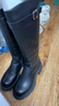 百麗騎士靴女25冬新商場(chǎng)同款真皮厚底高筒靴E6A1DDG5 黑色-絨里 38 曬單實(shí)拍圖