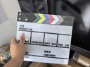OLPAY場(chǎng)記板專(zhuān)業(yè)電影導演打板場(chǎng)記板拍攝打板攝影卡板大號亞克力拍板照道具影視劇組開(kāi)機拍戲板拍照拍板 白彩條亞克力-大板30*25cm【送板擦+記號筆】 曬單實(shí)拍圖