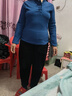 皮爾卡丹（pierre cardin）德絨半高領(lǐng)打底衫女秋冬韓版長(cháng)袖百搭修身洋氣中年蕾絲上衣女時(shí)尚 8032 藍色 2XL 建議120-130斤 曬單實(shí)拍圖