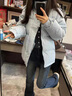 鹿王戀雪韓系短款羽絨棉服女冬季2025新款超好看小個(gè)子加厚面包服棉襖外套 淺藍色 L 125-140斤 曬單實(shí)拍圖
