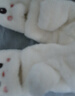 夢(mèng)多福手套女冬季保暖可愛(ài)女生毛絨翻蓋兔子卡通騎行毛茸茸露指手套女生 兔耳暖心手套白色 秋加絨加厚禮物送女友半指騎車(chē) 曬單實(shí)拍圖