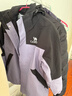 駱駝（CAMEL）硬殼抓絨沖鋒衣三合一加厚登山服31150凝夜紫幻影黑男女款XS 曬單實(shí)拍圖