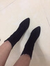 啄木鳥(niǎo)靴子女學(xué)生韓版短靴女粗跟秋冬新款高跟鞋尖頭后拉鏈彈力靴裸靴女 黑色  6cm 37 曬單實(shí)拍圖