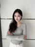 妙奕嘉秋冬季低領(lǐng)修身打底衫女內搭可外穿打底衣長(cháng)袖t恤女士針織衫女裝 高級感方領(lǐng)修身打底衫【灰色】均碼（建議80-120斤） 曬單實(shí)拍圖